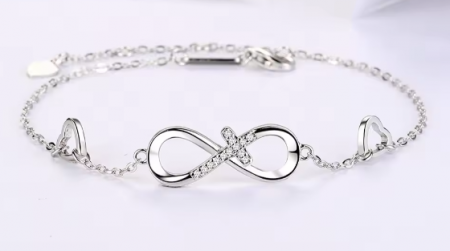 Bratara Argint 925 cu Pandantiv Infinit si Cruciulita