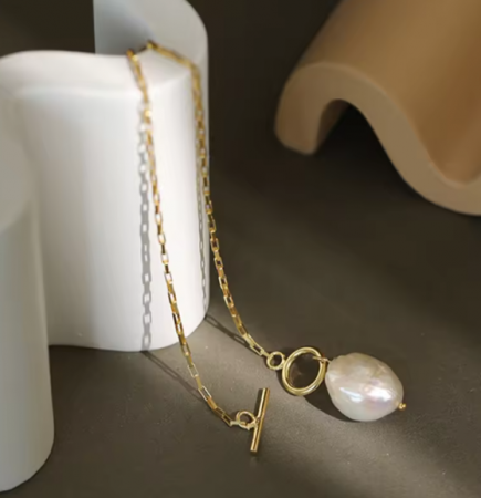 Colier de argint cu zale si perla [2]