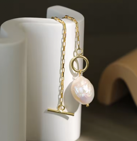 Colier de argint cu zale si perla [1]