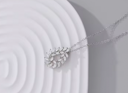 Colier din argint cununa cu cristale [6]