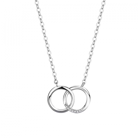 Colier din argint 925 cu Pandantiv 2 Cercuri [1]