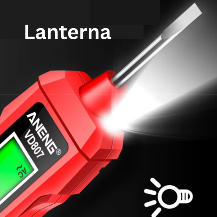 Tester de tensiune, NCV, 12-300V AC, lanterna, detectie fir faza/nul, tip surubelnita, Aneng VD807 [5]