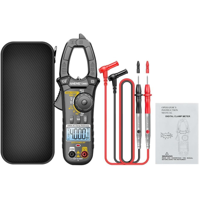 Clampmetru profesional 1000A AC, 600V AC/DC, afisaj LCD, ANENG CM83 [2]