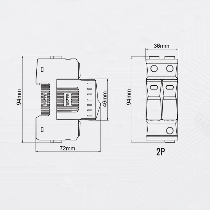 Descarcator supratensiune SPD, tip T2, 40kA, 600V DC, GA&DA G2040PV [2]