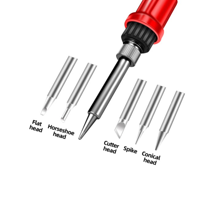 Letcon electric 60W cu temperatura reglabila 200-450°C, accesorii si varfuri multiple, Aneng SL104-12 [6]