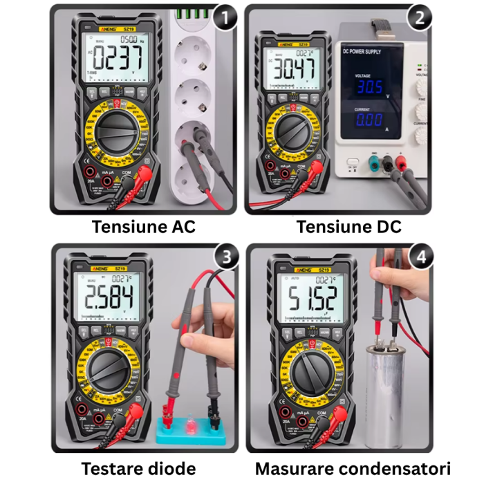 Multimetru digital instalatii electrice si fotovoltaice, 1000V DC, 20A, True RMS, ANENG SZ19 [2]