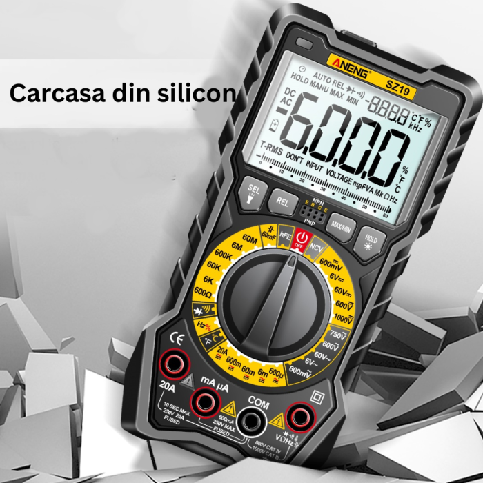 Multimetru digital instalatii electrice si fotovoltaice, 1000V DC, 20A, True RMS, ANENG SZ19 [5]