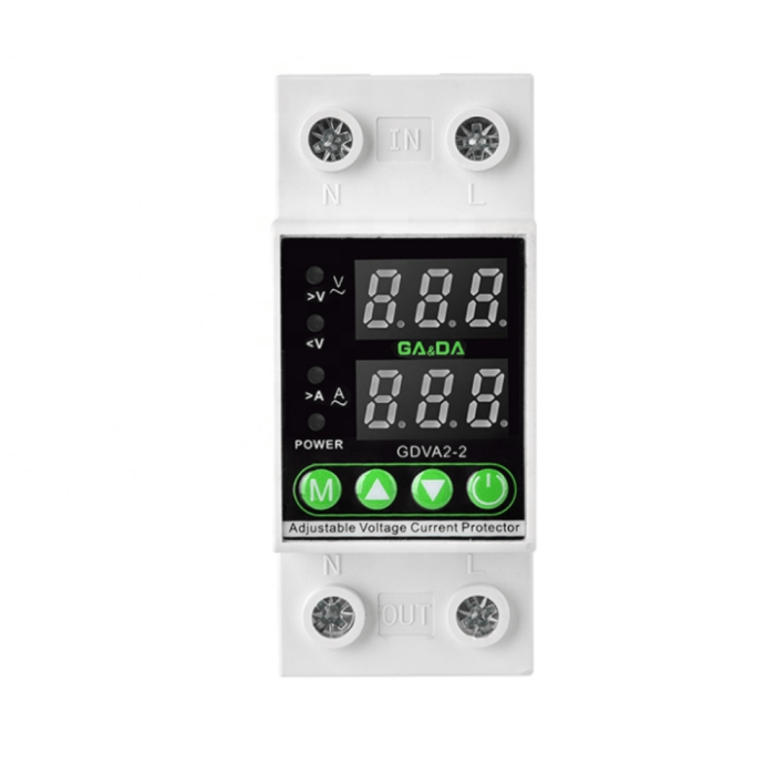 Releu de protectie tensiune si curent, monofazat, reconectare automata, 2P, 63A, GA&DA GDVA2-2 [2]