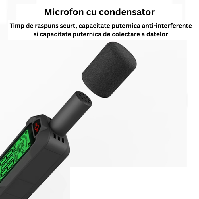 Sonometru profesional, ZL81A, ecran digital, nivel zgomot masurat 30-130 dB, Rezolutie 0.1 dB [5]