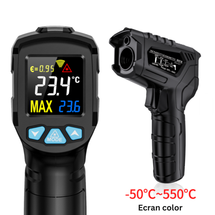 Termometru digital cu infrarosu IR01B, -50°C~550°C, indicator LED [3]