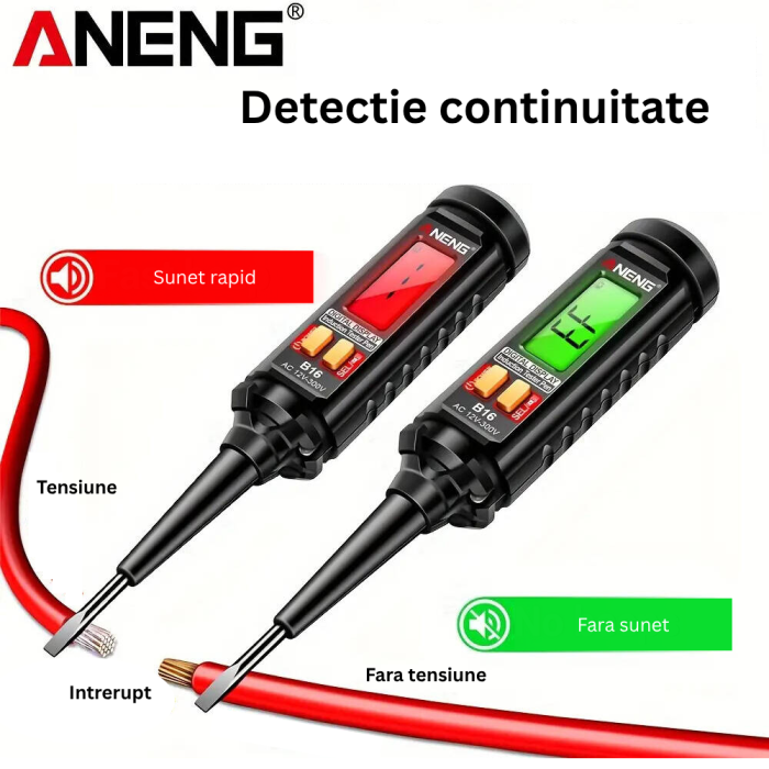 Tester tensiune digital NCV, alarma sonora, 0-300VAC, ANENG B16 [2]