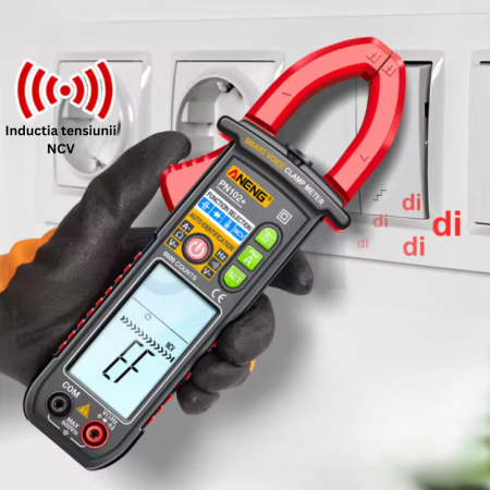 Cleste ampermetric profesional 600A AC, Voice Broadcast, NCV, ANENG PN102+ [3]