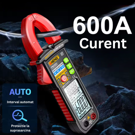 Cleste ampermetric profesional 600A AC, Voice Broadcast, NCV, ANENG PN102+ [2]