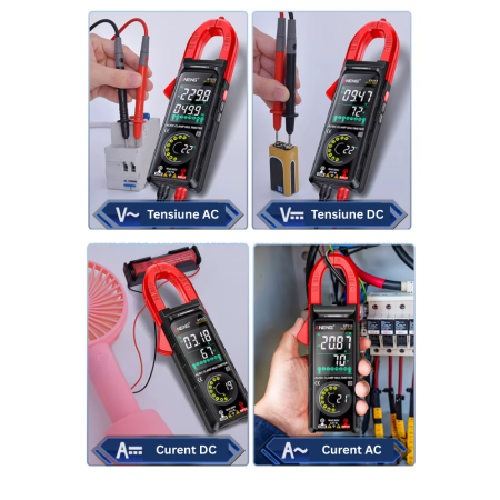 Clampmetru digital True RMS, 400A AC/DC, afisaj color, CAT III 600V, ANENG ST213 [3]