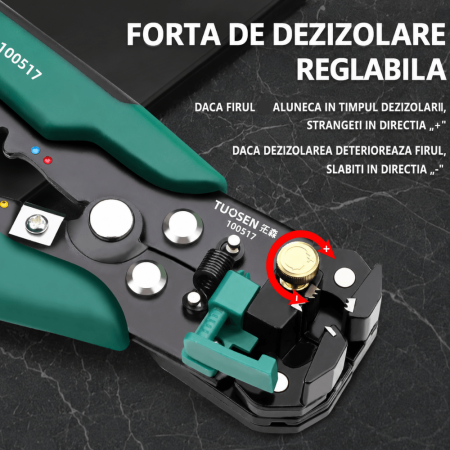 Cleste automat pentru dezizolat cabluri, taiere si sertizare 0.5-6 mm², XTUOSEN [2]