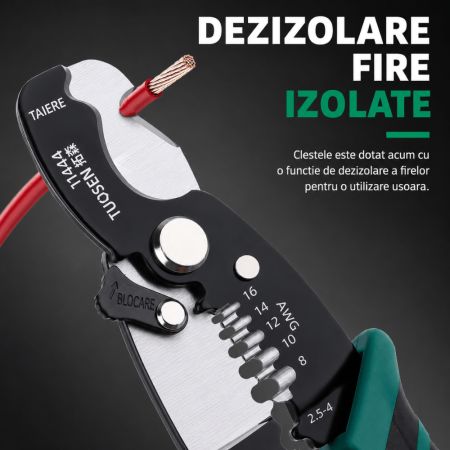 Cleste multifunctional pentru taiat si dezizolat cabluri electrice, XTUOSEN [1]