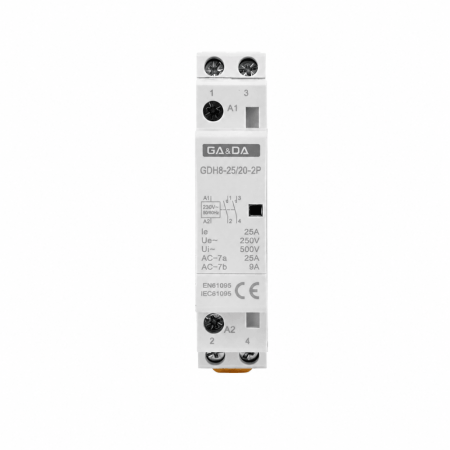 Echipamente electrice - Contactor modular, 230V AC, 25A, 2P, 2NO, GA&DA GDH8-25