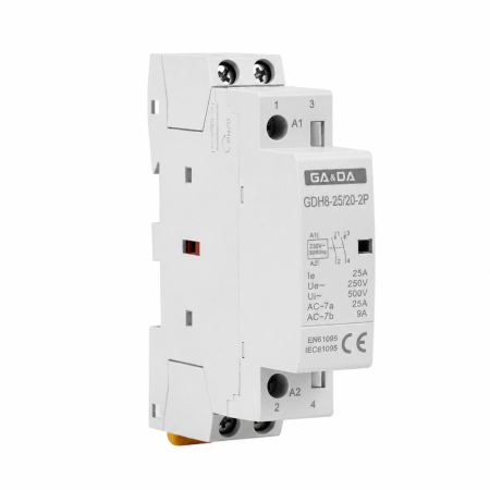 Contactor modular, 230V AC, 25A, 2P, 2NO, GA&DA GDH8-25 [2]
