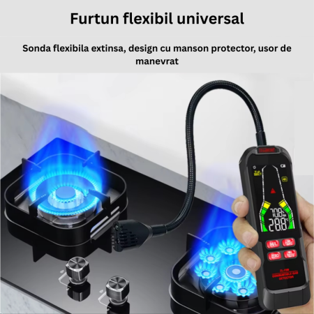 Detector portabil gaze combustibile 50-10000 ppm, alarma sonora/vizuala, sonda flexibila, ZL73A [1]