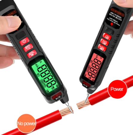 Aparate de masura si control - Detector tensiune, ZL11A, fara contact, indicator faza/nul, lanterna, 12 - 300 VAC, alarma sonora