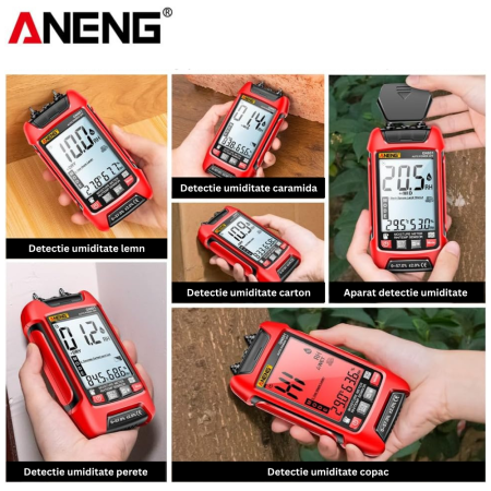 Detector umiditate, umidometru, pentru lemn si materiale de constructii, Aneng GN601 [4]
