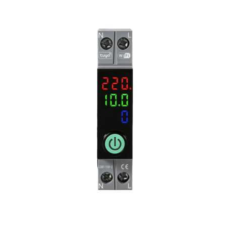 Echipamente electrice - Intrerupator automat inteligent WiFi Tuya, 63A, monitorizare consum electric, GA&DA GDWF-VAW-2
