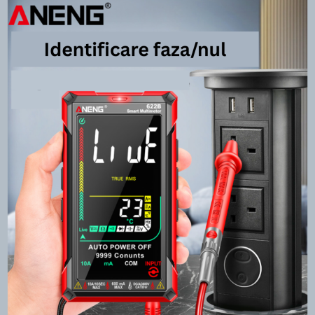 Multimetru digital profesional, True RMS, NCV, 9999 counts, ANENG 622B [5]