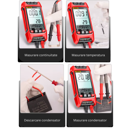 Multimetru digital, tensiune AC/DC 600V, cu sonda de temperatura, NCV, Aneng SZ02 [1]