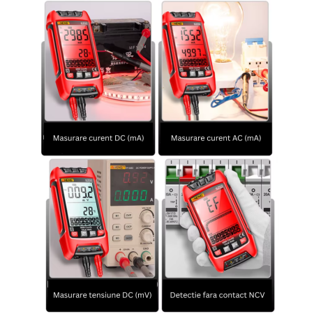 Multimetru digital, tensiune AC/DC 600V, cu sonda de temperatura, NCV, Aneng SZ02 [5]
