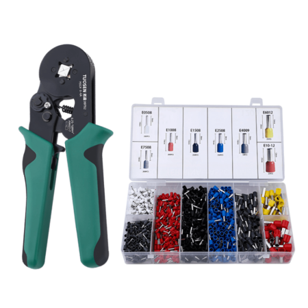 Scule de mana - Set cleste de sertizat cu pini terminali 0,25 - 10mm, profil patrat, Xtousen
