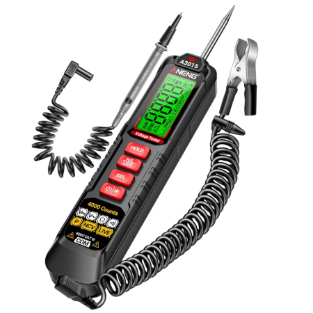 Multimetre digitale - Tester tensiune auto, 4-600V AC/DC, detectie faza/nul, succesiune faze, Aneng A3015