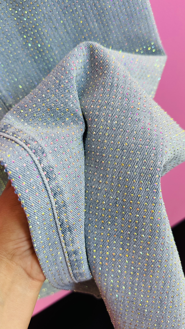 "Shiny Wide" – Blugi Largi Cu Pietricele [2]