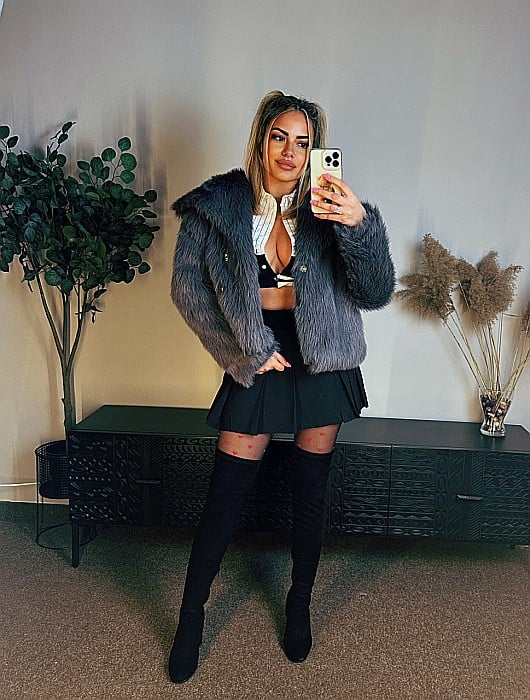 BLĂNIȚĂ PUFOASĂ GRI INCHIS ALESSI [2]