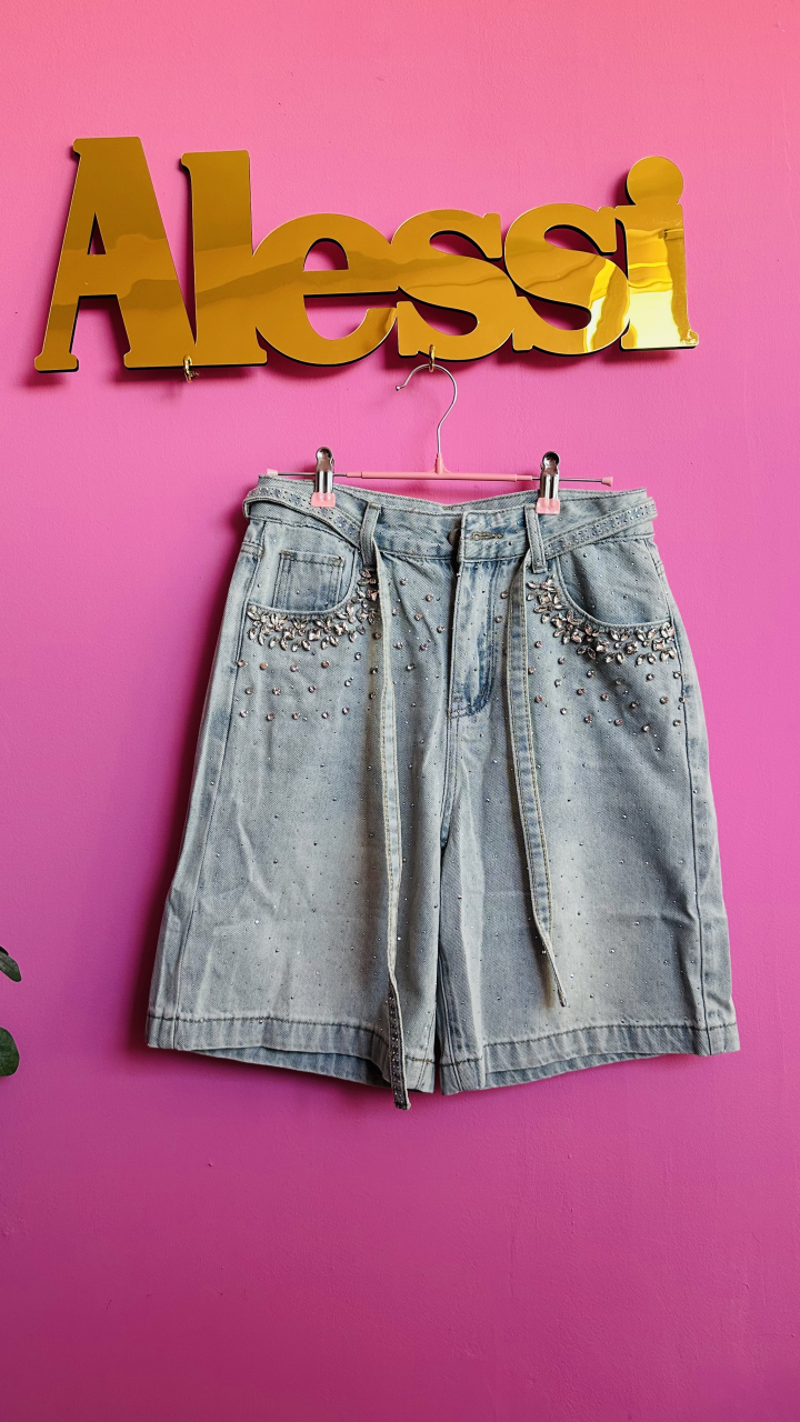 "GlamRock Shorts" – Denim cu Sclipiri de Atitudine [1]