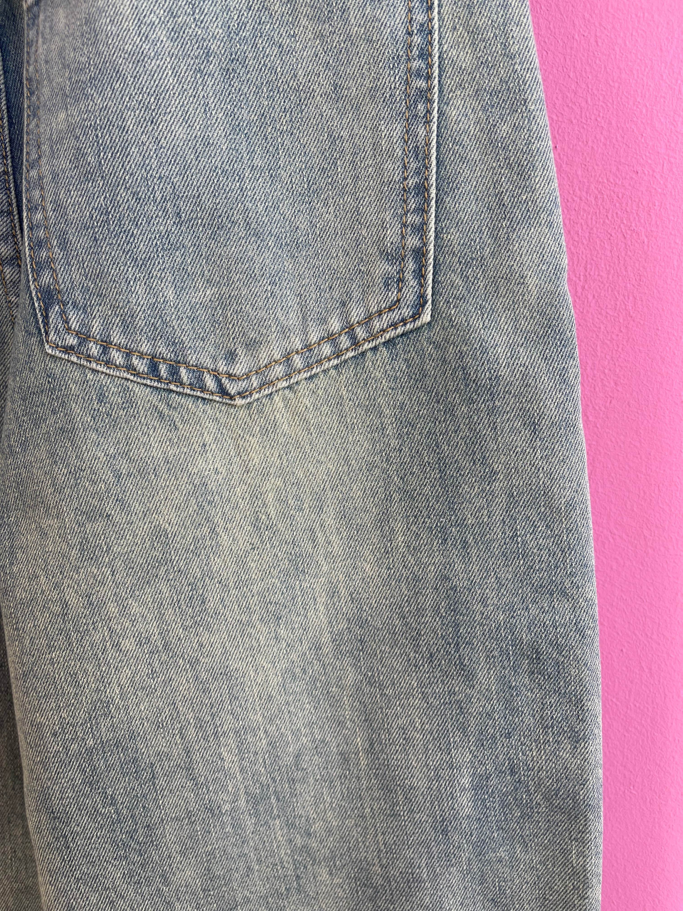 Blugi oversize albastru deschis cu rupturi ALESSI [5]