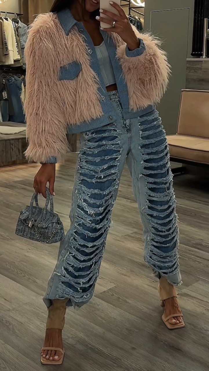 BLUGI OVERSIZE CU RUPTURI ADÂNCI ȘI TALIE ÎNALTA ALESSI [1]