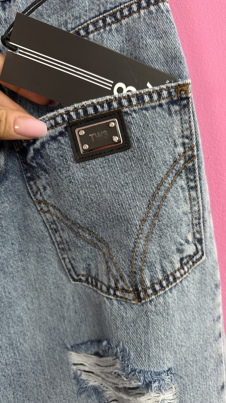 BLUGI OVERSIZE RUPȚI CU CUREA NEAGRĂ ȘI LANȚ ALESSI [7]