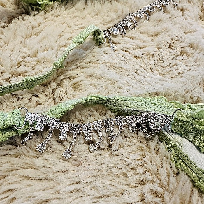 COSTUM DE BAIE 2 PIESE VERDE CU PIETRICELE CASIA ALESSI [2]