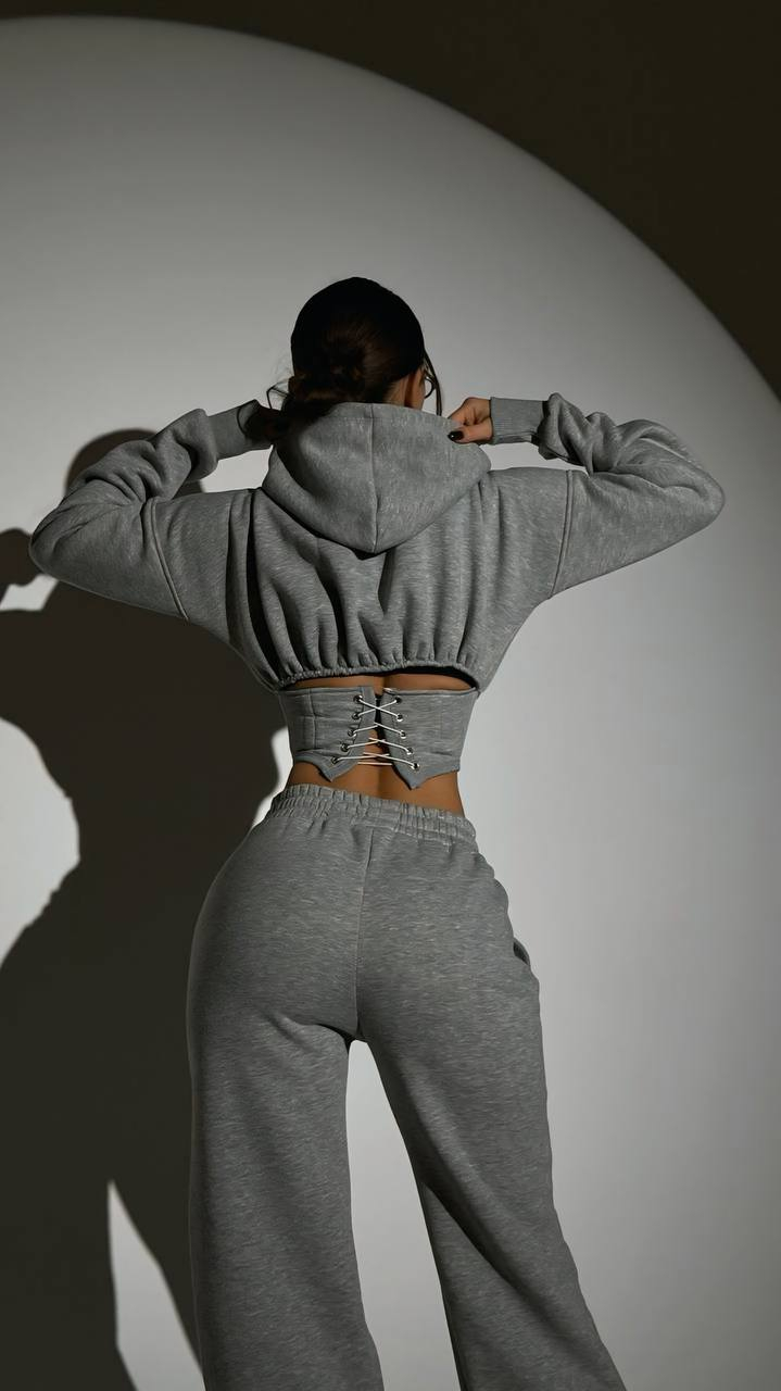 Trening Gros Oversize cu Corset și Glugă ALESSI [12]