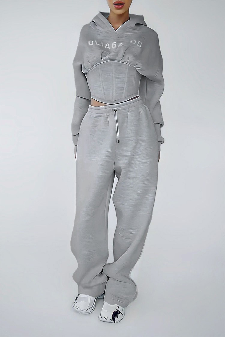 Trening Gros Oversize cu Corset și Glugă ALESSI [4]