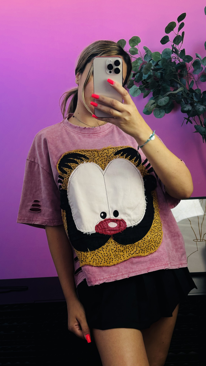 Tricou Oversized „Funny Cat Face” ALESSI [2]