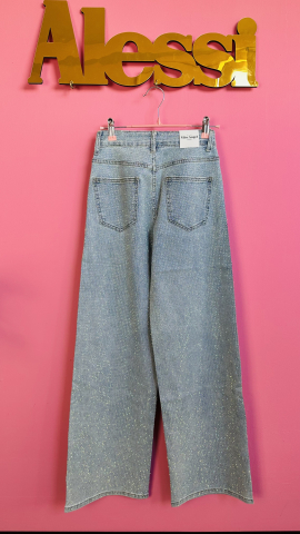 "Shiny Wide" – Blugi Largi Cu Pietricele [2]