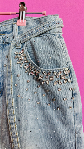 "GlamRock Shorts" – Denim cu Sclipiri de Atitudine [1]