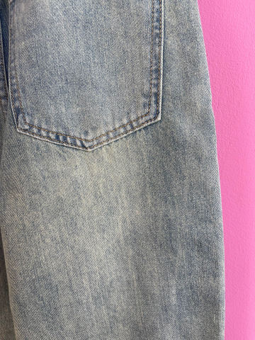 Blugi oversize albastru deschis cu rupturi ALESSI [4]