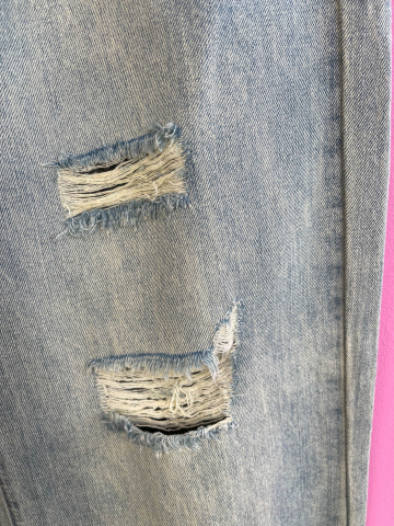 Blugi oversize albastru deschis cu rupturi ALESSI [2]