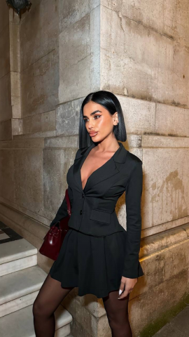 Compleu Elegant Negru cu Spate Decupat ALESSI [2]