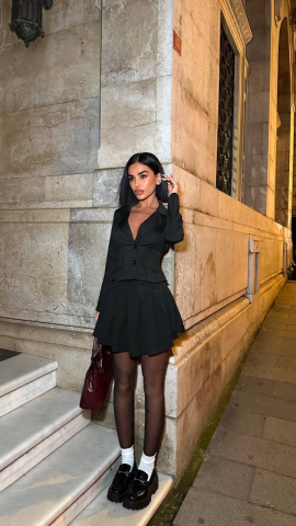 Compleu Elegant Negru cu Spate Decupat ALESSI [3]