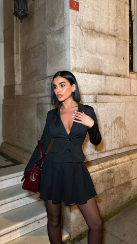 Compleu Elegant Negru cu Spate Decupat ALESSI [1]