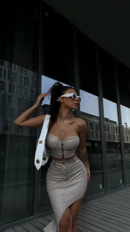 Compleu Nude din Piele Ecologică ALESSI