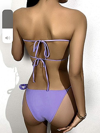 COSTUM DE BAIE 2 PIESE MOV CU PIETRICELE DARIA ALESSI [1]